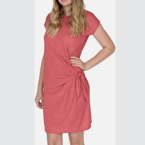 Sundry Knot-Front Dress in Red Size Medium - Picture 1 of 5